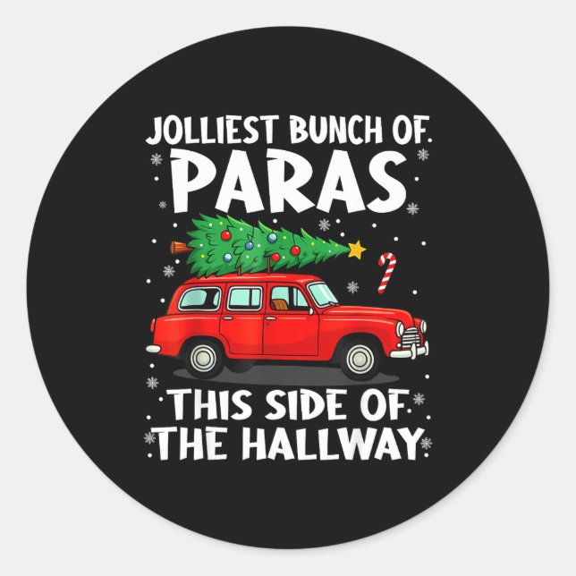 Sticker Rond Jolliest Bunch Of Paras This Side Of The Hallway C (Devant)