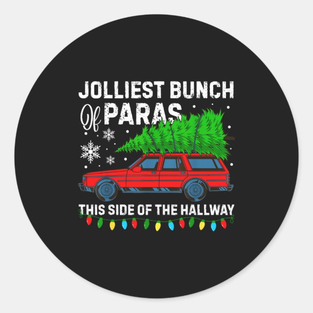 Sticker Rond Jolliest Bunch Of Paras This Side Of The Hallway C (Devant)