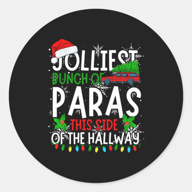 Sticker Rond Jolliest Bunch Of Paras This Side Of The Hallway C (Devant)