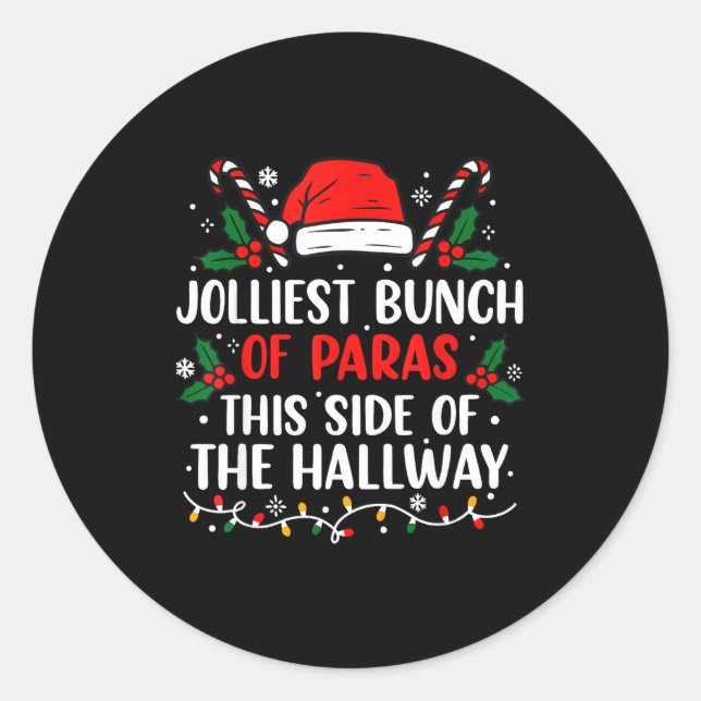 Sticker Rond Jolliest Bunch Of Paras This Side Of The Hallway X (Devant)