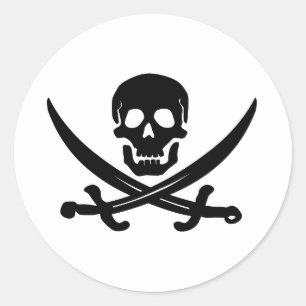 Sticker Rond Jolly roger