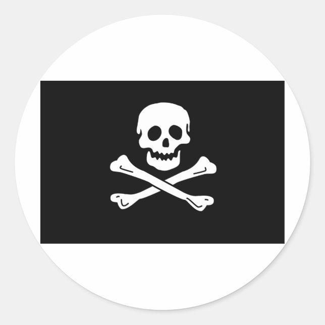 Sticker Rond jolly roger (Devant)