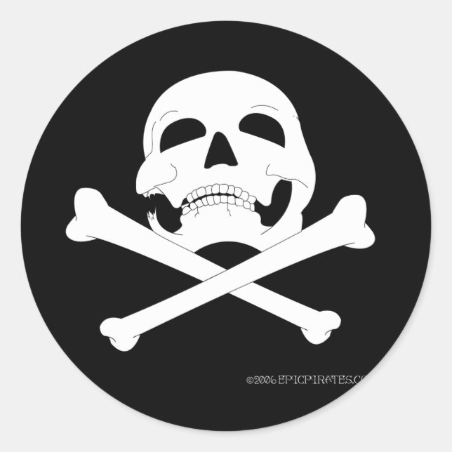 Sticker Rond Jolly roger #4 (Devant)
