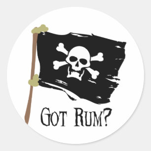Sticker Rond Jolly roger a du rhum