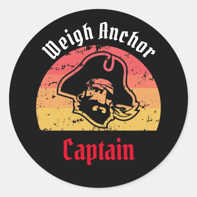 Sticker rond jolly roger classique (Devant)