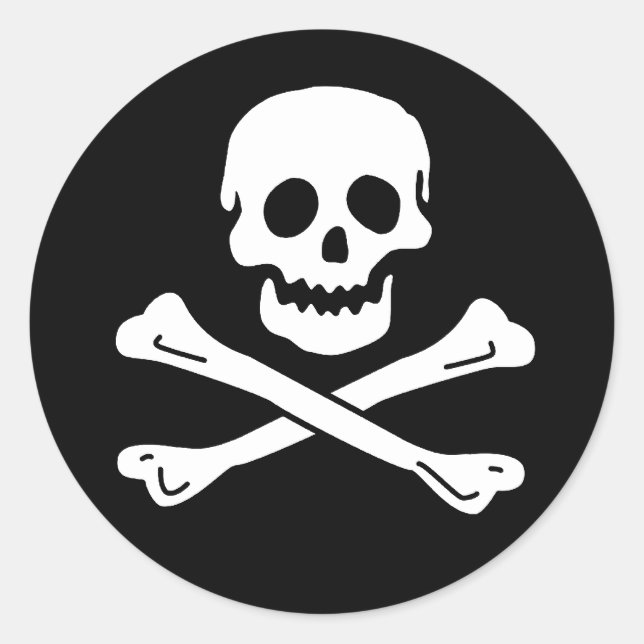 Sticker Rond jolly-roger-own-work-2a (Devant)