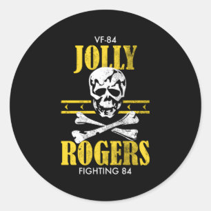 Sticker Rond Jollys rogers Vf-84 en détresse