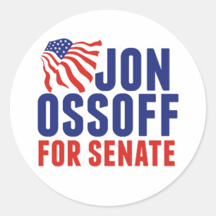 Sticker Rond Jon Ossoff au Sénat Élection 2026 Géorgie