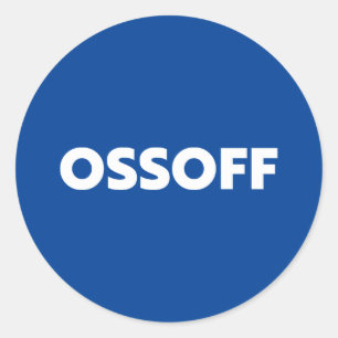 Sticker Rond Jon Ossoff Georgia Stade du Sénat bleu blanc