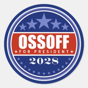 Sticker Rond Jon Ossoff pour Président 2028