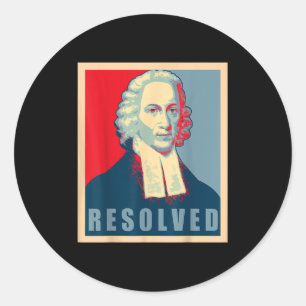 Sticker Rond Jonathan Edwards Calviniste Réformé Résolu