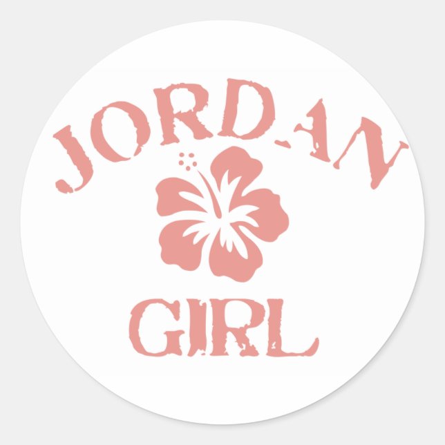 Sticker Rond Jordan Pink Girl (Devant)
