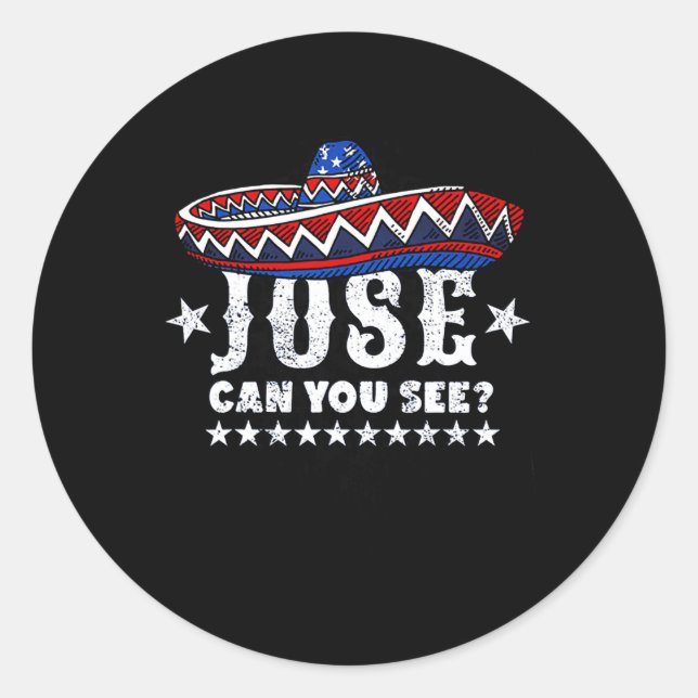 Sticker Rond Jose Pouvez-Vous 4 juillet (Devant)
