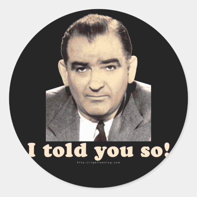 Sticker Rond Joseph McCarthy (Devant)