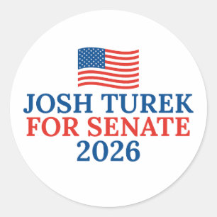 Sticker Rond Josh Turek pour le Sénat Élection Iowa 2026