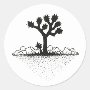 Sticker Rond Joshua Tree