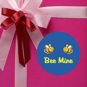 Sticker Rond Jote Bee Mine Retro Bumble Bees Dark Color