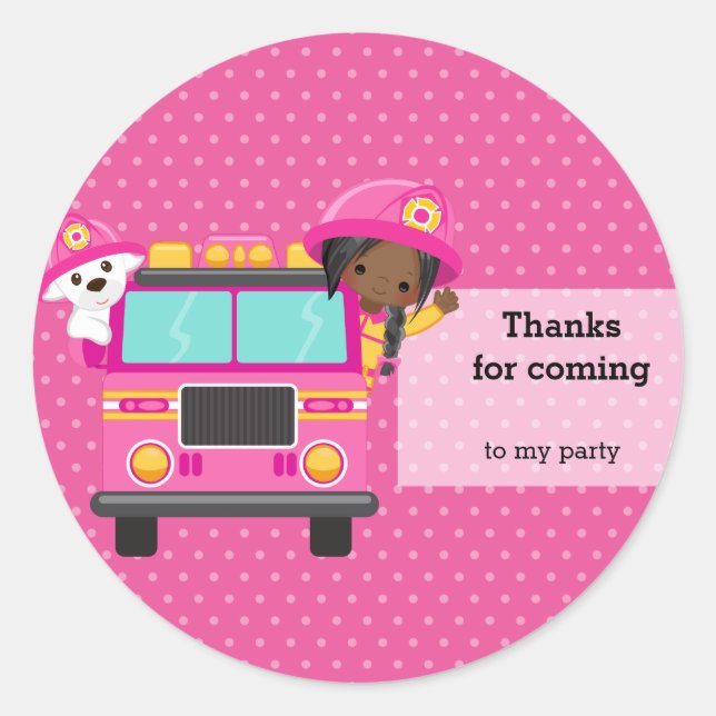 Sticker Rond Jote pompier (Devant)