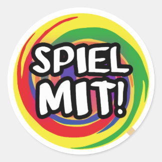 Sticker Rond Joue avec moi le logo de jouets pour enfants