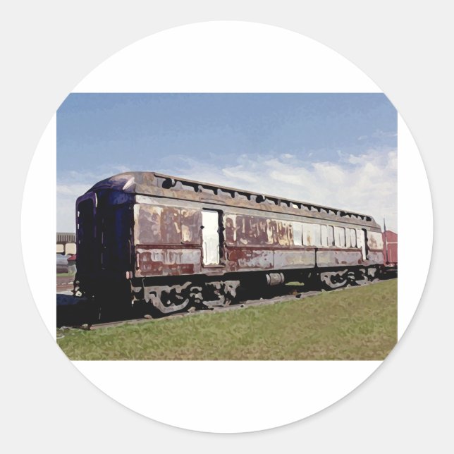 Sticker Rond Joue Toujours Avec Des Trains (Devant)