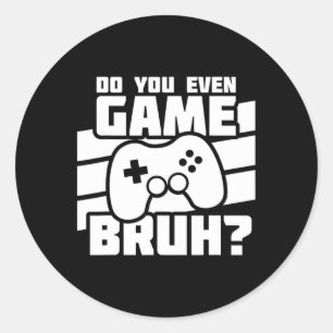 Sticker Rond Jouer à des jeux vidéo - Mème de joueur de jeu vid
