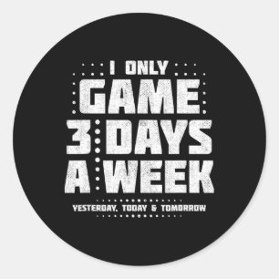 Sticker Rond Jouer à des jeux vidéo - Mème de joueur de jeu vid
