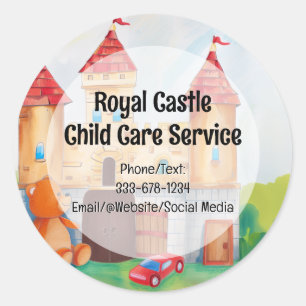 Sticker Rond Jouer Castle Garderie pour enfants Garde d'enfants