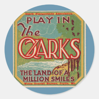 Sticker Rond Jouer dans le pays des OZARKS d'un million de sour