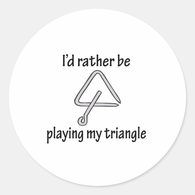 Sticker Rond Jouer mon triangle (Devant)