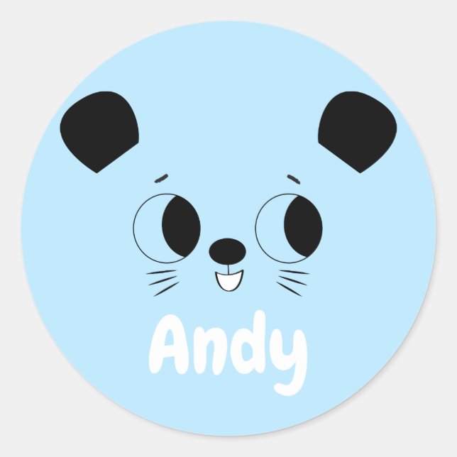 Sticker Rond Jouer Ours de Miel Glissant (Devant)