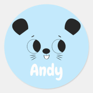 Sticker Rond Jouer Ours de Miel Glissant