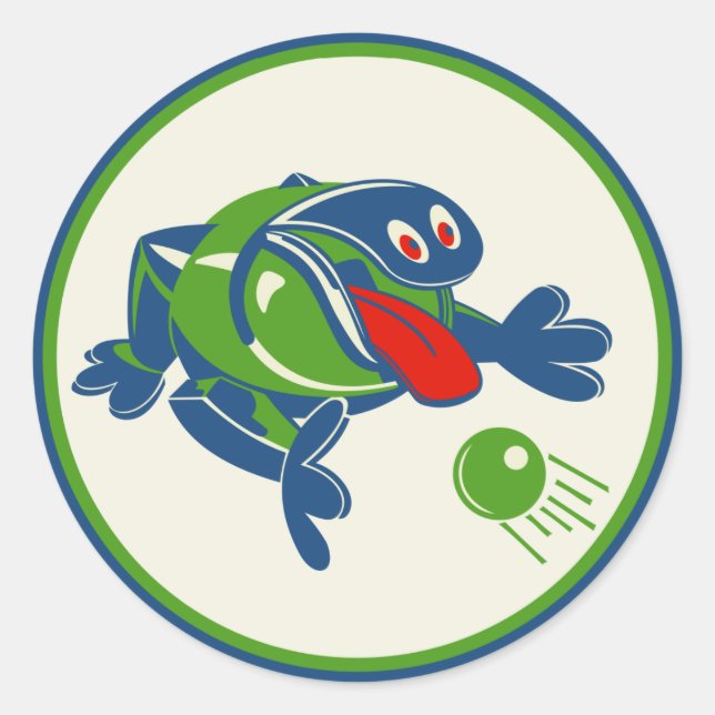 Sticker Rond Jouet Ogg des années 1960 (Devant)