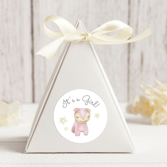 Sticker Rond Jouets Pastel Plush C'est une fille (Créateur téléchargé)