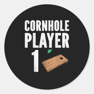Sticker Rond Joueur Cornhole 1 Tenue Pour Équipes Cornhole