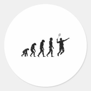 Sticker Rond Joueur de badminton Badmincado Volant