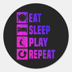 Sticker Rond Joueur de badminton Squash Hommes Badminton Navett