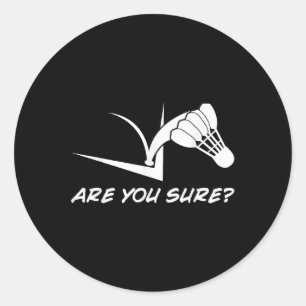 Sticker Rond Joueur de badminton volant