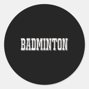 Sticker Rond Joueur de badminton volant smash