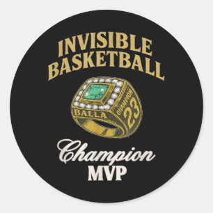 Sticker Rond Joueur de baseball invisible champion MVP de baseb