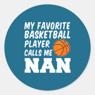 Sticker Rond Joueur de basket-ball préféré m'appelle nan britis