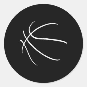 Sticker Rond Joueur de basket Silhouette Design