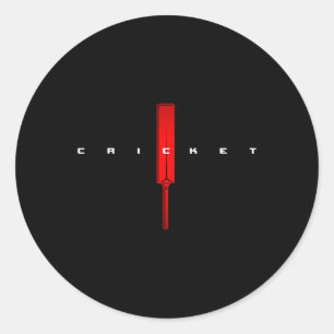 Sticker Rond Joueur de cricket
