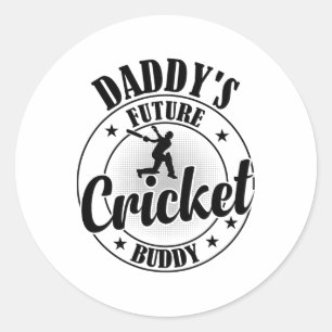 Sticker Rond Joueur de cricket de cricket - Cricket d'avenir de