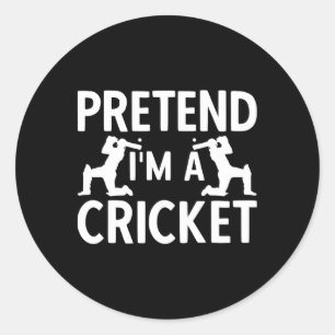 Sticker Rond Joueur de cricket Sport Cricket Vintage Cricket 5