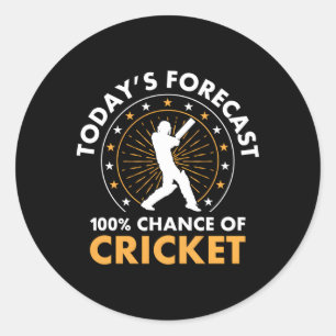 Sticker Rond Joueur de cricket sportif indien