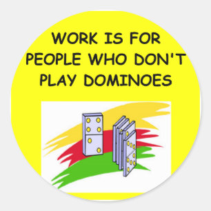 Sticker Rond Joueur de DOMINOS