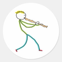 Joueur de flûte à bec Stickman