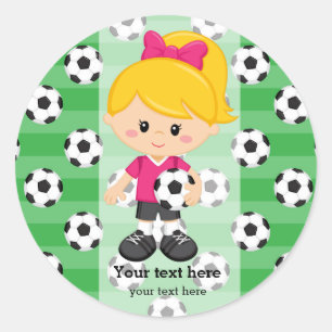 Sticker Rond Joueur de football