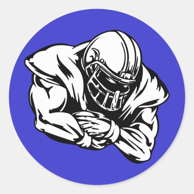 Sticker Rond Joueur de football (Devant)