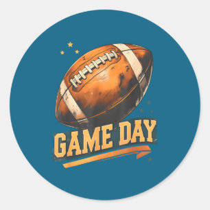 Sticker Rond Joueur de football américain le jour du match équi